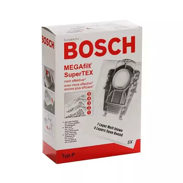 پاکت جاروبرقی میکروفیلتر جعبهای بوش 2000 Type P بسته ۵ عددی(اورجینال) - Image 5